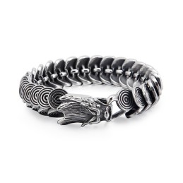Bracelet En Titane Pour Homme, Bijou Tendance Et Tendance, Tête De Dragon