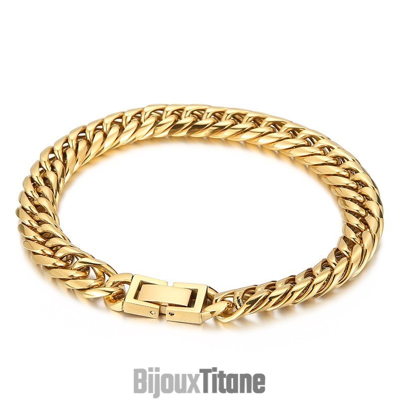 Bracelet Homme En Titane Multicolore Avec Fermoir À Bijoux