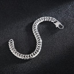 Bracelet À Boucle Carrée En Titane Pour Homme, Accessoire Tendance, Chaîne Vertebrae