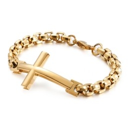 Bracelet Homme Tide En Titane Bracelet Homme Croix Carrée En Titane Accessoires Homme Tide