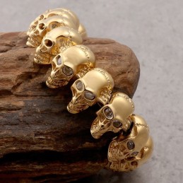Bracelet En Titane L Pour Homme Avec Tête De Mort