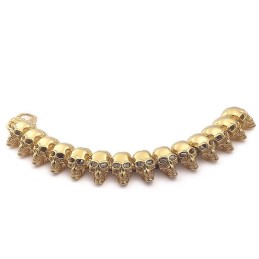 Bracelet En Titane L Pour Homme Avec Tête De Mort