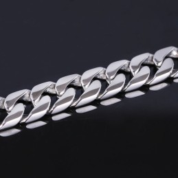 Bracelet En Titane Version Tendance Pour Homme Avec Chaîne Cubaine