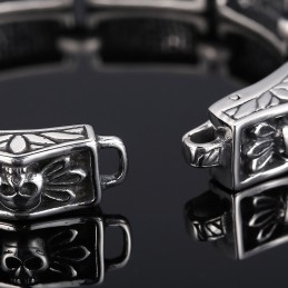 Bracelets Pour Hommes En Dentelle Style Vintage, Tendance Et Chic, Motif Tête De Mort