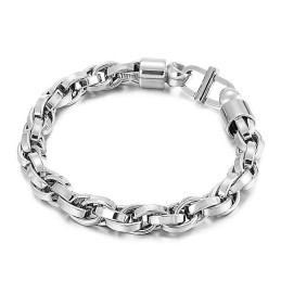 Bracelet En Titane À Chaîne Torsadée Ovale Pour Homme