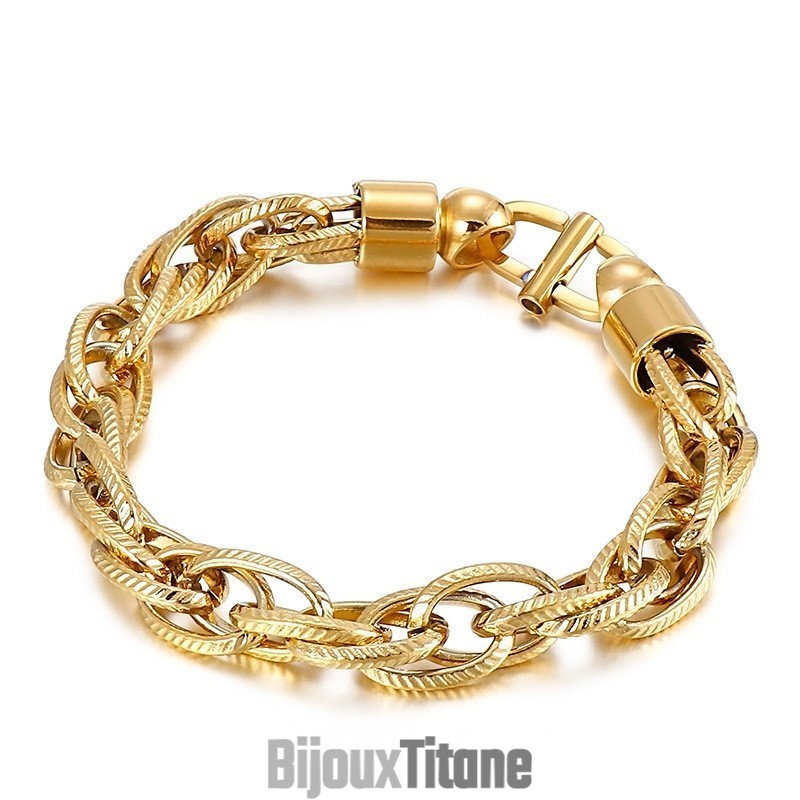 Collier Torsadé Ovale Pour Homme Avec Fermoir Soleil Et Bracelet En Titane Collier Torsadé Ovale Pour Homme Avec Fermoir Soleil Et Bracelet En Titane