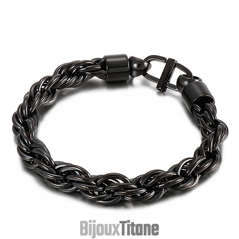 Collier Torsadé Ovale Pour Homme Avec Bracelet En Titane À Boucle De Jour Collier Torsadé Ovale Pour Homme Avec Bracelet En Titane À Boucle De Jour