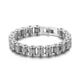 Bracelet En Titane Pour Homme, Style Rock & Roll Et Hip-Hop