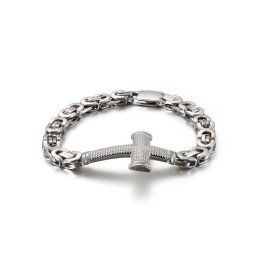 Bracelet En Titane À Chaîne Croisée Tendance Pour Homme