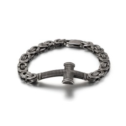 Bracelet En Titane À Chaîne Croisée Tendance Pour Homme