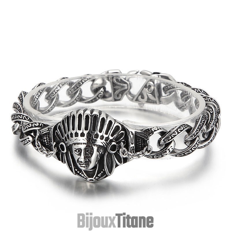 Bracelet En Titane Pour Homme, Motif Rétro Cool, Style Chef