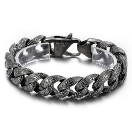Bracelet En Titane Plaqué Bronze Vintage Pour Homme