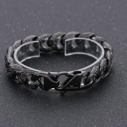 Bracelet En Titane Plaqué Bronze Vintage Pour Homme