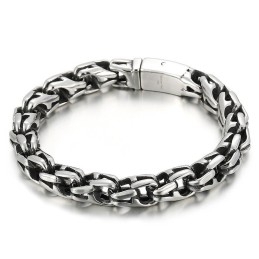 Bracelet En Titane Tendance, Motif Généreux Et Vintage