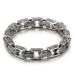 Bracelet En Titane À Motif Floral, Accessoire Populaire Pour Offrir À Son Petit Ami