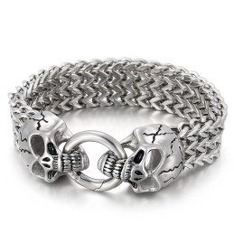 Bracelet Tête De Mort En Titane Chic Et Tendance À Vendre