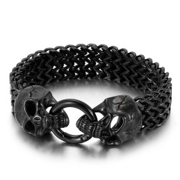 Bracelet Tête De Mort En Titane Chic Et Tendance À Vendre
