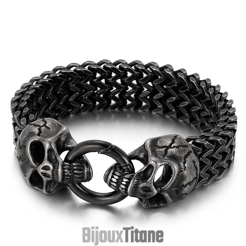 Bracelet Tête De Mort En Titane Chic Et Tendance À Vendre Bracelet Tête De Mort En Titane Chic Et Tendance À Vendre