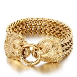 Bracelet Tête De Lion En Titane Chic Et Tendance