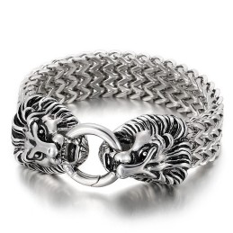 Bracelet Tête De Lion En Titane Chic Et Tendance