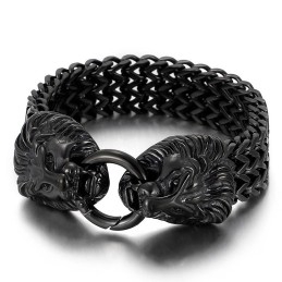 Bracelet Tête De Lion En Titane Chic Et Tendance
