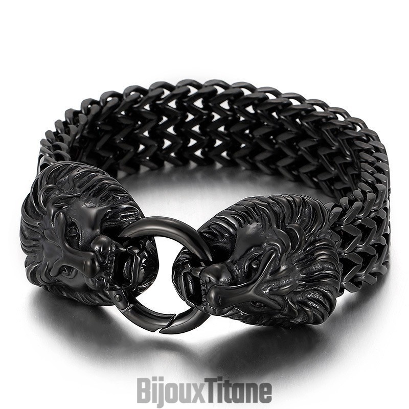 Bracelet Tête De Lion En Titane Chic Et Tendance Bracelet Tête De Lion En Titane Chic Et Tendance