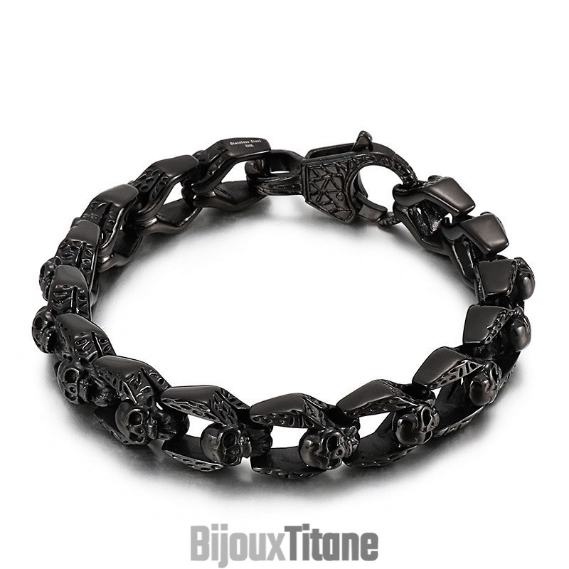 Bracelets Pour Hommes, Style Vintage, Style Hip-Hop, Rock, Titane, Tête De Mort Bracelets Pour Hommes, Style Vintage, Style Hip-Hop, Rock, Titane, Tête De Mort