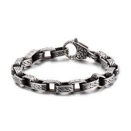 Bracelet Tête De Mort En Titane, Bracelet Fantôme Motard Chic, Bijoux En Titane