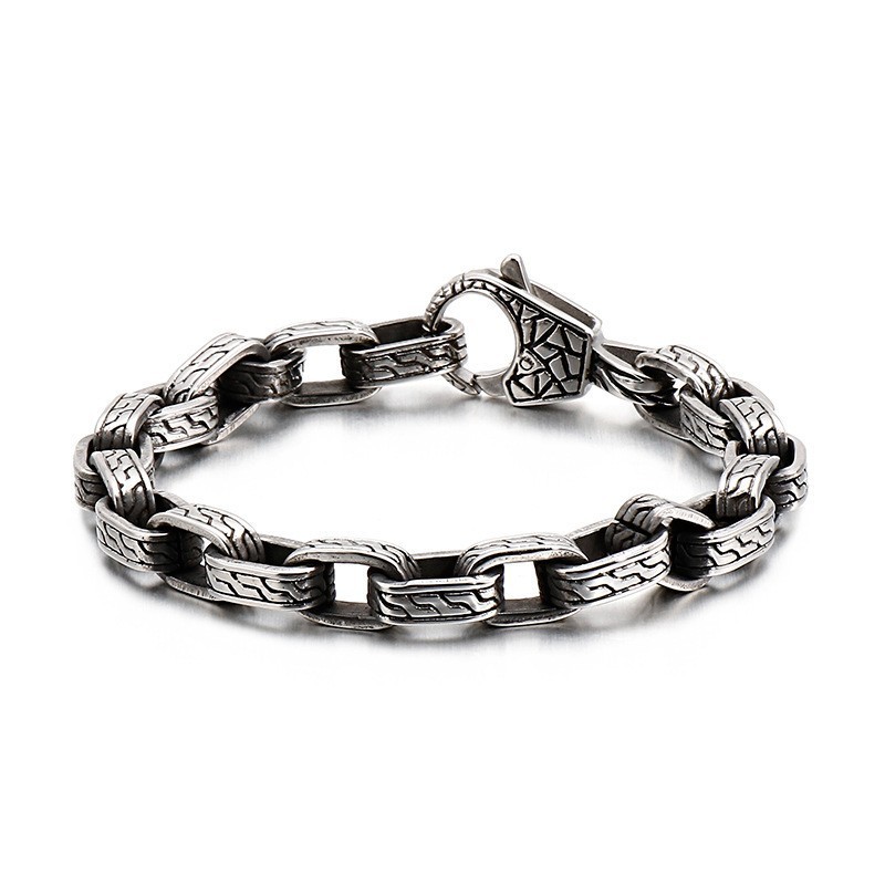 Bracelet Tête De Mort En Titane, Bracelet Fantôme Motard Chic, Bijoux En Titane Bracelet Tête De Mort En Titane, Bracelet Fantôme Motard Chic, Bijoux En Titane