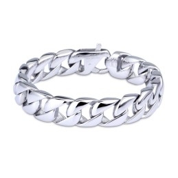 Bracelet Homme En Titane Noirci Chaîne Homme