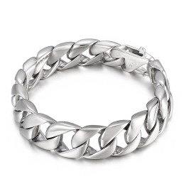 Bracelet Homme En Titane Noir Et Chaîne Pour Homme