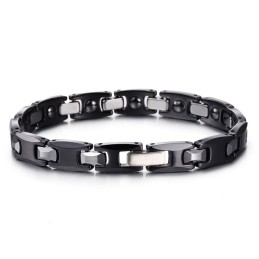 Bracelets Exquis En Titane Noir Pour Couple
