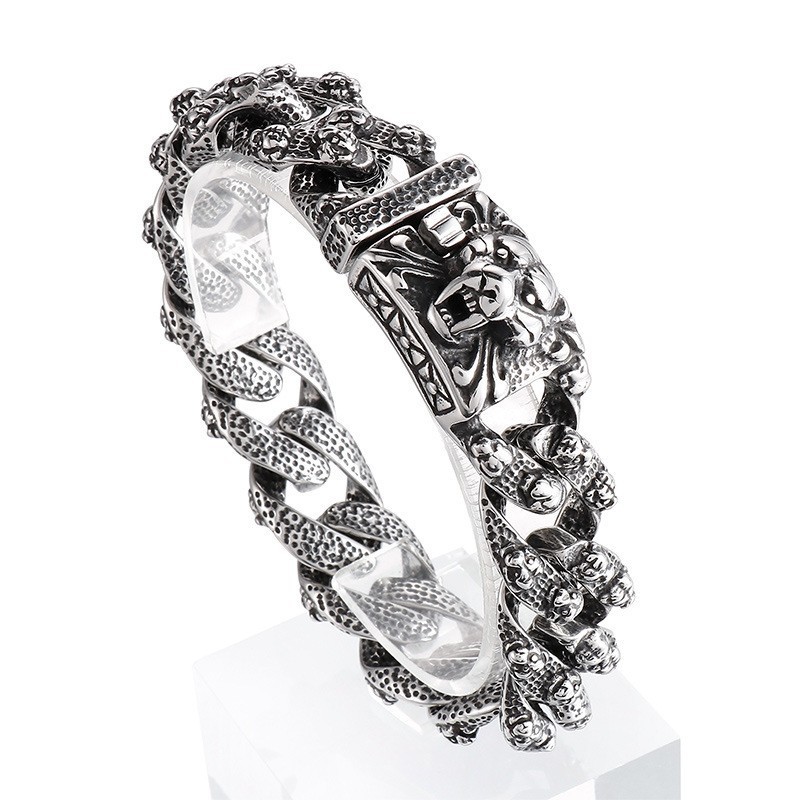 Bracelet Tête De Tigre Avec Animaux Du Zodiaque Bracelet Tête De Tigre Avec Animaux Du Zodiaque