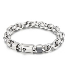 Bracelet Tendance À Double Anneau Plaqué Sous Vide Pour Homme
