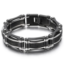 Bracelet En Titane Et Fil D'Acier Pour Homme, Style Vélo, Tendance Et Simple