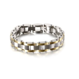 Bracelet En Titane Pour Homme, Combinaison De Textures Lourdes