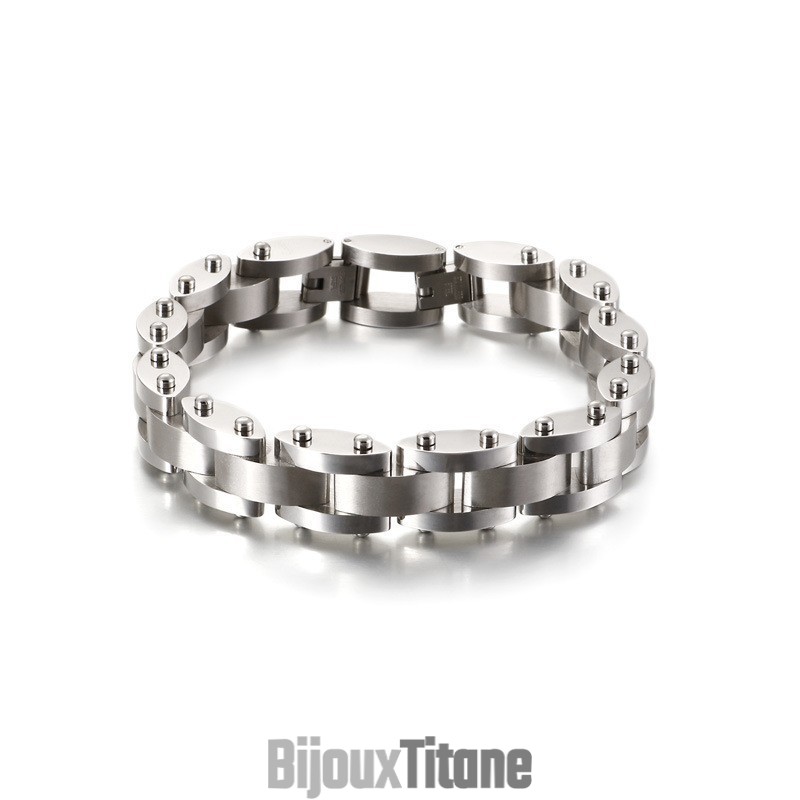 Bracelet En Titane Pour Homme, Combinaison De Textures Lourdes