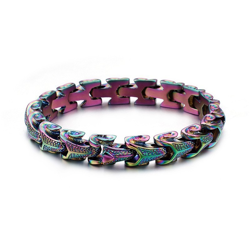 Bracelet Tendance En Titane Pour Homme, Bijou Tendance, Écailles De Dragon, Style Vintage, Plaqué Argent Bracelet Tendance En Titane Pour Homme, Bijou Tendance, Écailles De Dragon, Style Vintage, Plaqué Argent