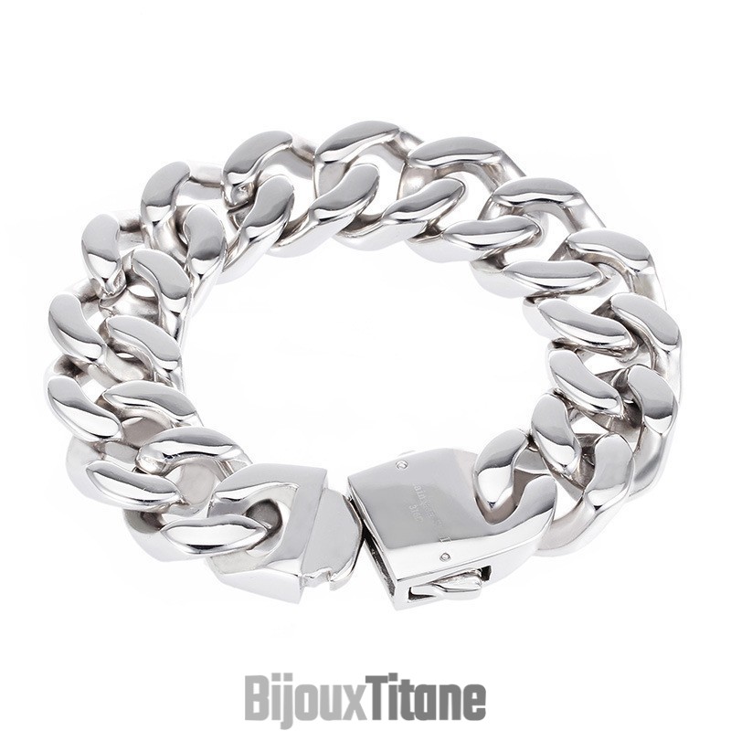 Bracelet En Titane Poli Pour Homme