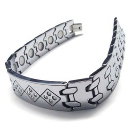 Bracelet Homme En Carbure De Tungstène De 12 Mm De Large Avec Diamants