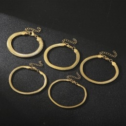 Bracelets Tendance En Titane Pour Hommes Et Femmes, Chaîne Serpent