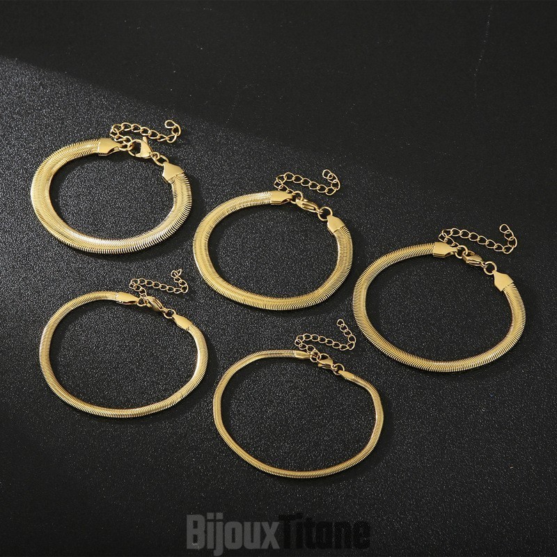 Bracelets Tendance En Titane Pour Hommes Et Femmes, Chaîne Serpent Bracelets Tendance En Titane Pour Hommes Et Femmes, Chaîne Serpent