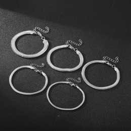 Bracelets Tendance En Titane Pour Hommes Et Femmes, Chaîne Serpent