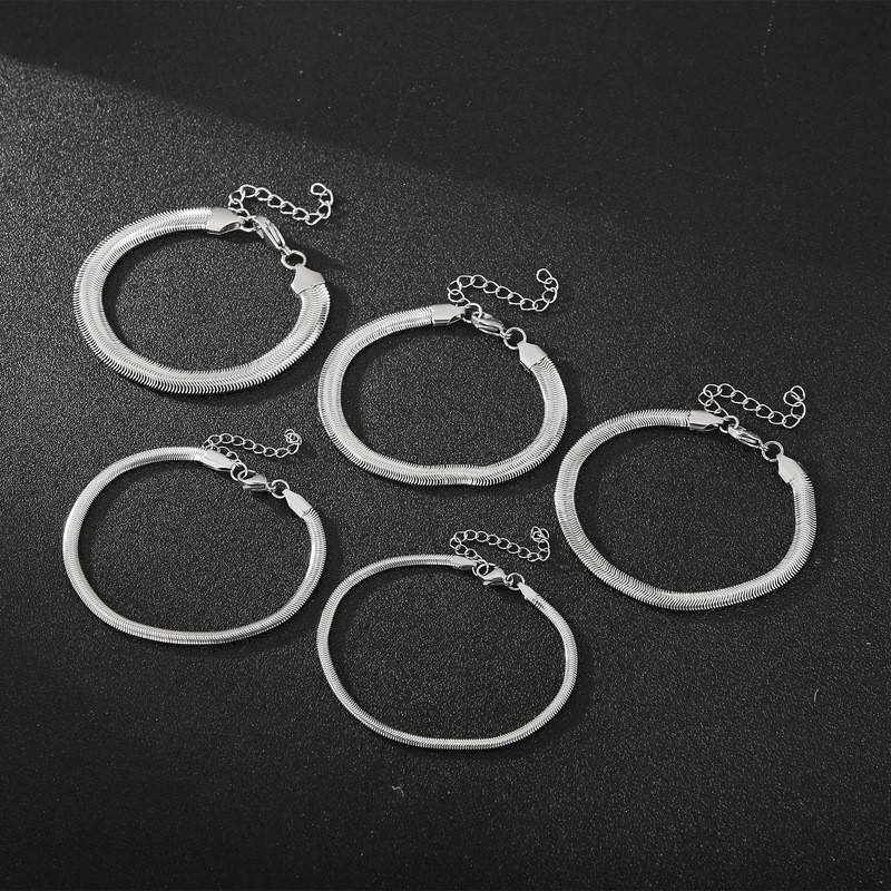 Bracelets Tendance En Titane Pour Hommes Et Femmes, Chaîne Serpent Bracelets Tendance En Titane Pour Hommes Et Femmes, Chaîne Serpent