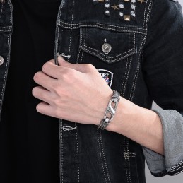 Bracelet En Titane Vintage À Motif D'Os De Dragon Pour Homme