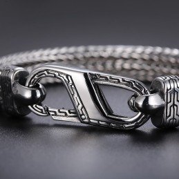 Bracelet En Titane Vintage À Motif D'Os De Dragon Pour Homme