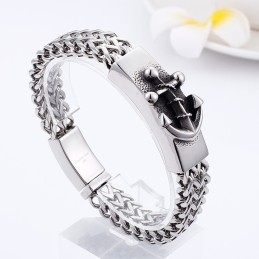 Bracelet Ancre En Titane De Style Chic Pour Homme
