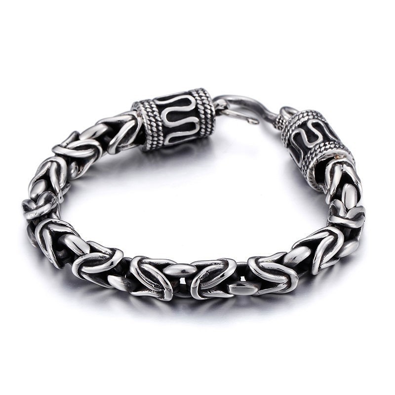 Bracelet Homme En Titane Avec Fermoir Anneau Et Motif Paix, Style Vintage Et Chic, Idéal Comme Cadeau Bracelet Homme En Titane Avec Fermoir Anneau Et Motif Paix, Style Vintage Et Chic, Idéal Comme Cadeau