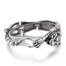 Bracelet Cool En Titane Avec Motif Tigre Doré Antique Pour Homme