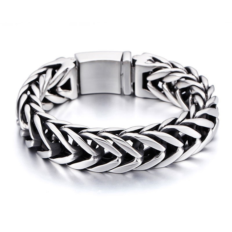 Bracelet Homme En Titane Épais Double Couche En Forme De V Bracelet Homme En Titane Épais Double Couche En Forme De V